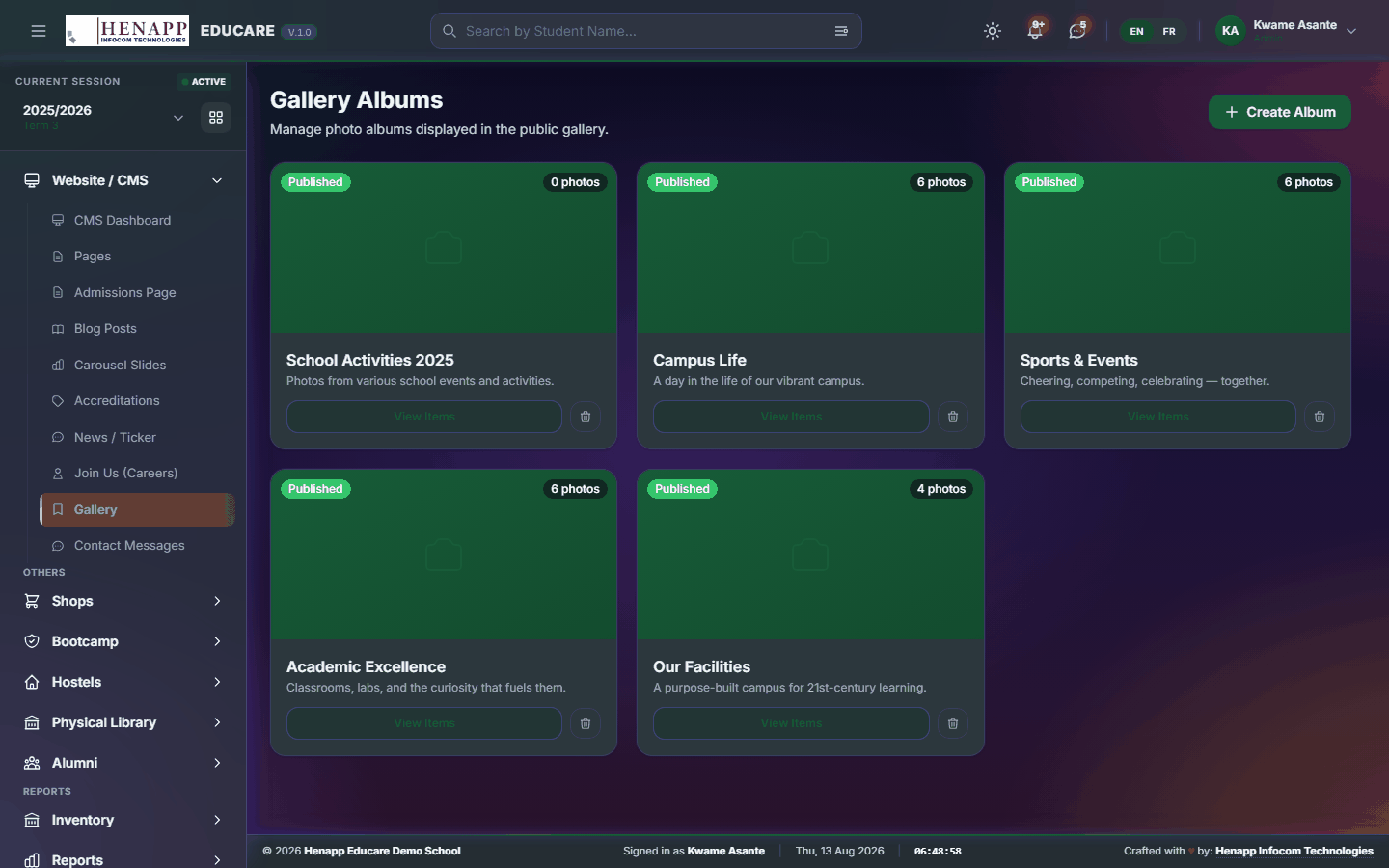 Gallery — Website / CMS