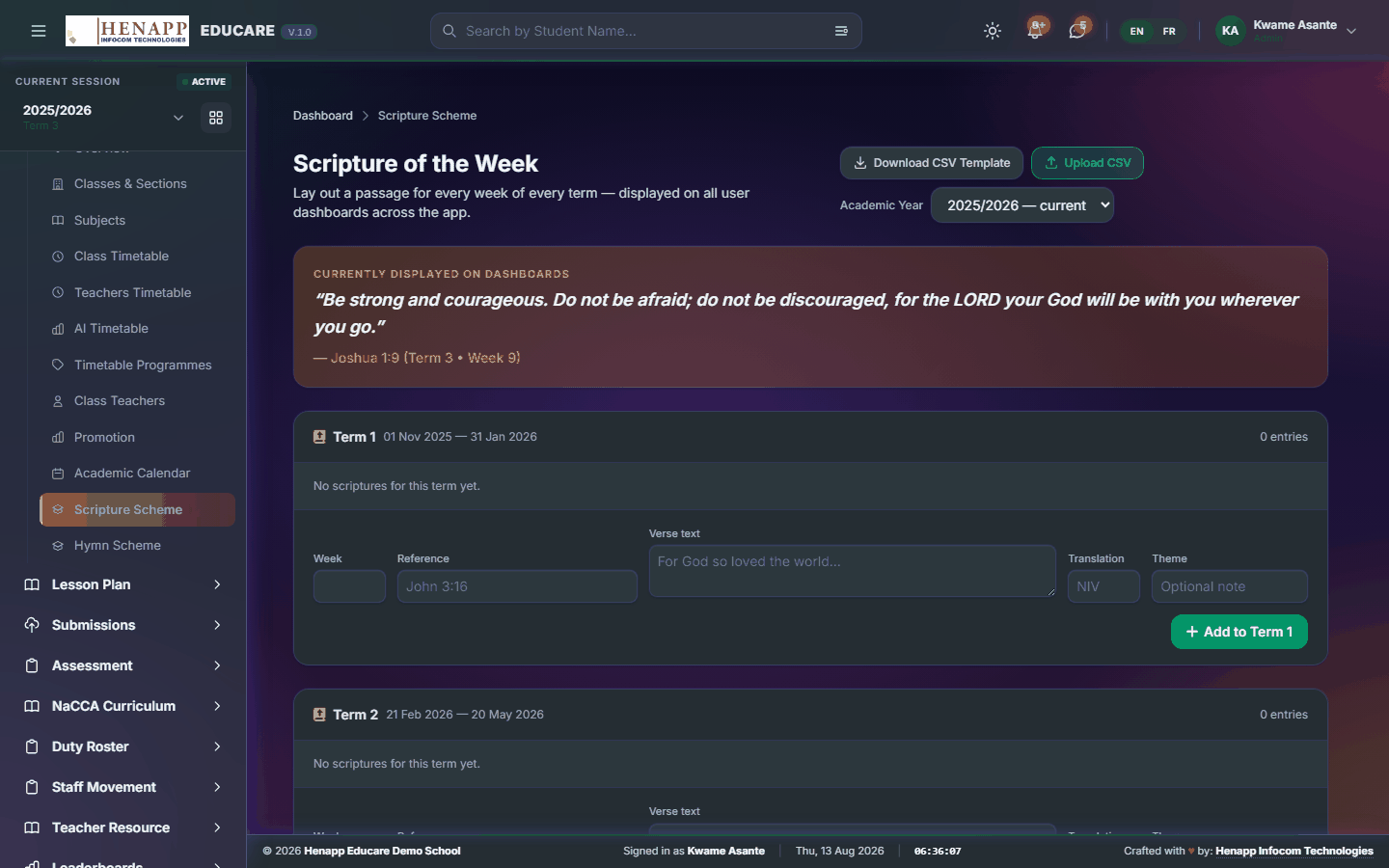 Scripture Scheme — Academic